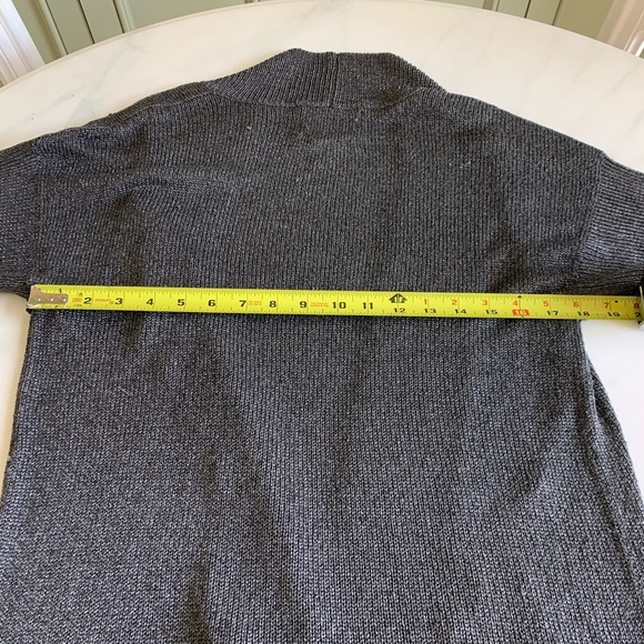 *SOLD* Banana Republic Heritage Metallic Open Cardigan Gray Sz S - Picture 7 of 8